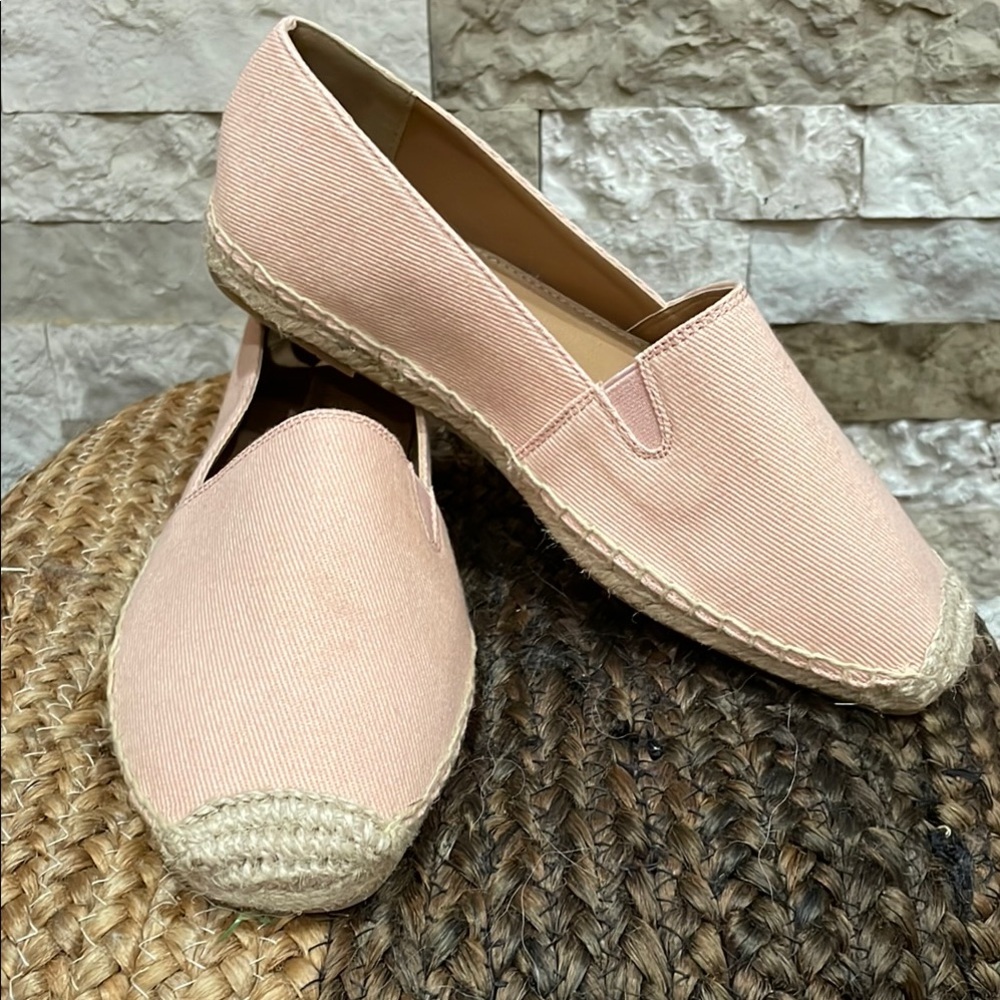 COMFORTVIEW Peach Espadrille Flats Sz 7W - Picture 1 of 9